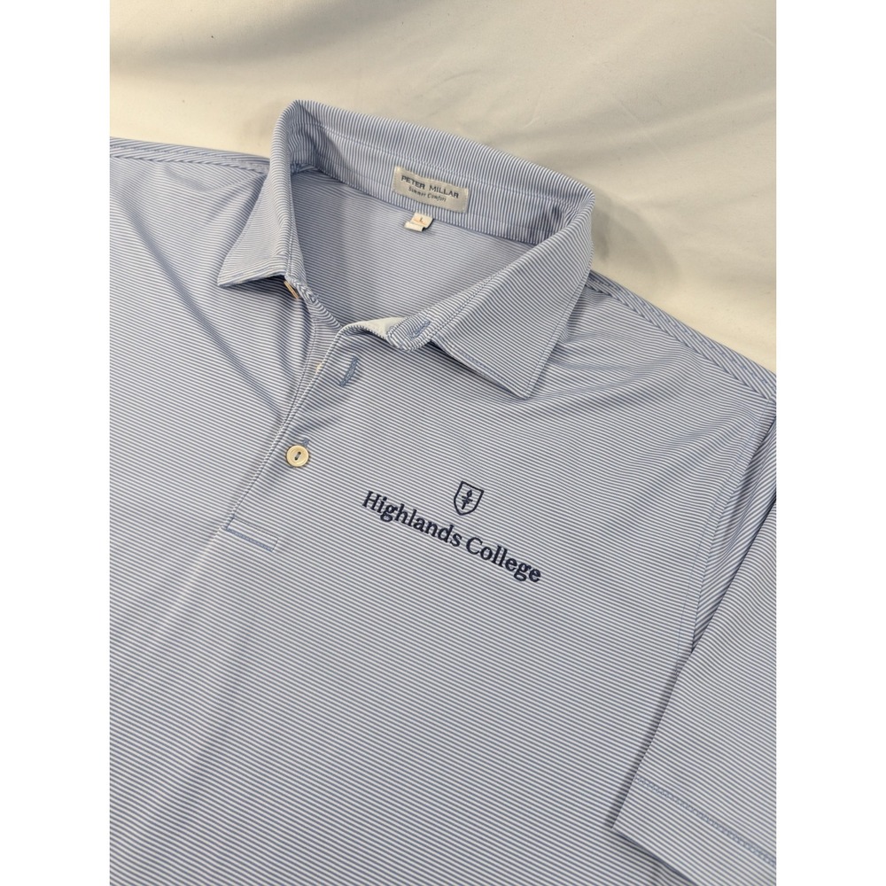 Peter Millar Summer Comfort Highlands College University Polo Mens Large Striped